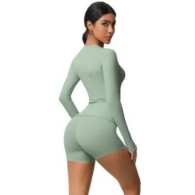 Women's Yoga Wear Set 8-Piece, Nude-Feel Tight Fit, Quick-Dry Breathable - 6