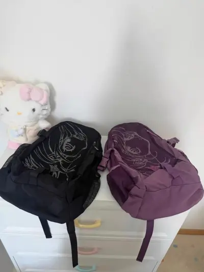 Korean-Style Y2K Anime Print Pirate Backpack, Niche Design - 4
