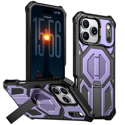 iPhone 17 Pro Max Kılıf, Mıknatıslı, Standlı, Darbe Geçirmez Telefon Kılıfı - 12