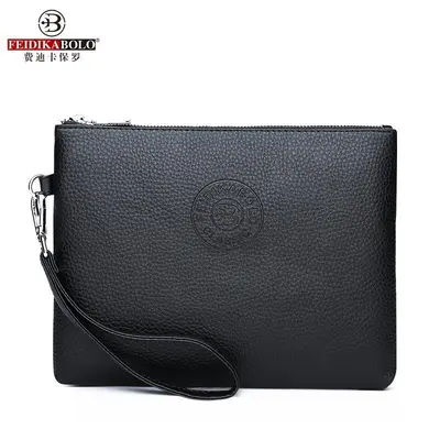 Men's Clutch Bag in PU Leather with Large Capacity Wallet Compartment - 6