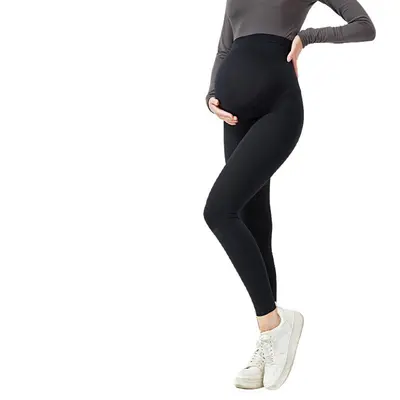 Maternity Shark Leggings, Spring Autumn, Belly Support, Fleece-Lined