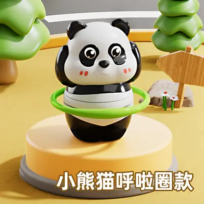 Dönen Panda Atlama İpi, Çin Tarzı Yaylı Panda Figürü, Erken Eğitim Oyuncağı - 8