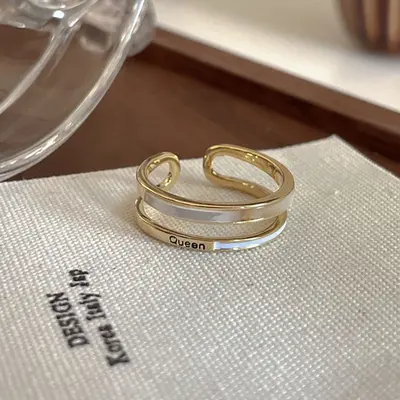 Smaragd-Ring, minimalistisches Design, japanischer Stil - 11