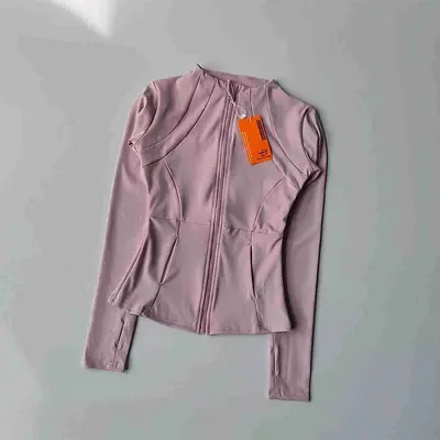 Dik yakalı uzun kollu kadın yoga üstü, hızlı kuruyan ve slim fit - 10