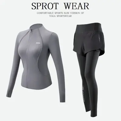 Damen-Yoga-Sportanzug, hochelastisch, schnelltrocknend, blickdicht, zweiteilig