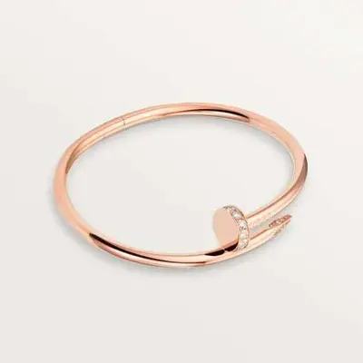 18K roségold açık çiçek bileklik titanyum çelik - 9