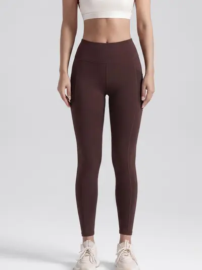 Juyitang Outer-Wear Peach Butt Thin Style Running Lift Hip Sports Fitness Tight Mesh Side Pocket Yoga Pants - 5