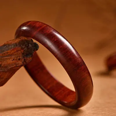 Natural Taishan old peachwood bracelet, women's style - 9