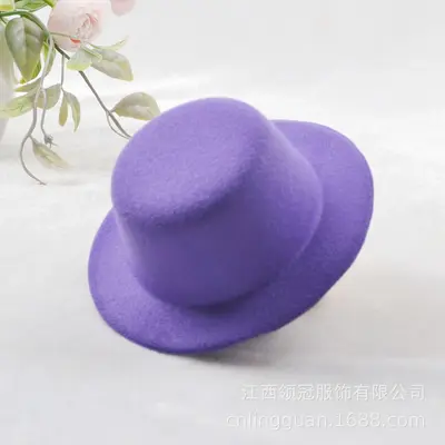 DIY Brushed Fabric Hat Blank 13cm, Mini Top Hat for Hair Clips - 11