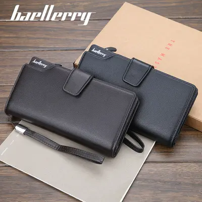Men's Clutch Wallet with Multiple Card Slots and Long Zipper - 4
