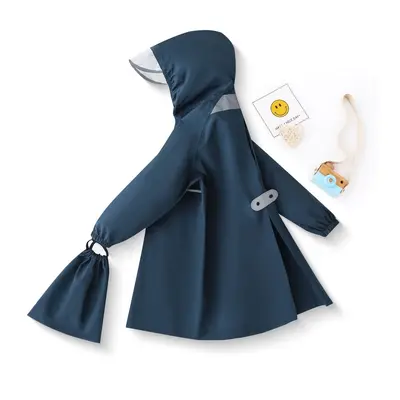 Hochwertiger Kinderregenmantel, Grundschüler Kindergarten, Schultasche, langer Ganzkörper-Regenmantel wasserdicht verdickt einteiliger Poncho - 8