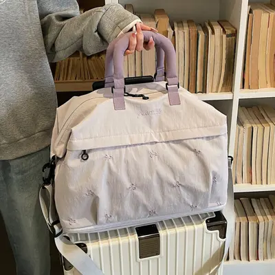 Expandable Large-Capacity Luggage Bag Portable Travel Tote for Short Trips Business Trips Sports Fitness Lightweight Maternity Hospital Bag Storage Organizer - 4