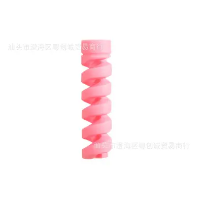 Spiral Silicone Data Cable Protector, Fits Apple and Android Charging Cables - 10