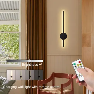 360° Rotatable Magnetic LED Wall Light with Remote Control and Dimmer