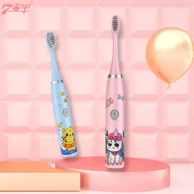 Children's Rechargeable Sonic Electric Toothbrush, Fully Washable, Waterproof - 4