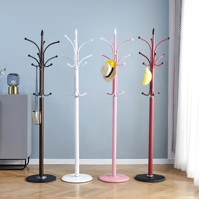 Iron Coat Rack with Legs for Bedroom and Living Room, Marble Pattern