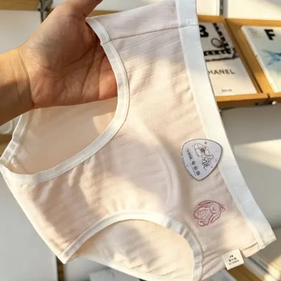 Antibakterielle Baumwoll-Mädchenslips mit verlängertem Schritt, 18 cm
