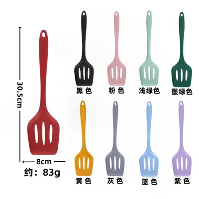 Silikon spatula, yapışmaz tavalar için özel silikon spatula, ev pişirme spatulası, yüksek sıcaklığa dayanıklı gıda sınıfı mutfak eşyaları seti spatula - 10