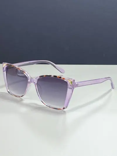 Oversized Cat-Eye Color-Block Sunglasses, Unisex - 10