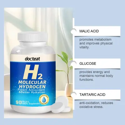Docteat Hydrogen Water Tablets, Refined Formula for Daily Drinking Water - 5