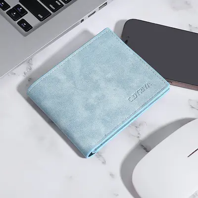 Men's Slim Short Soft Leather Wallet with Card Holder - 2