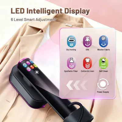 Portable handheld garment steamer iron