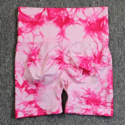 Nahtlose Smiley-Batik-Yogaleggings, hohe Taille, Pfirsich-Po-Effekt - 10
