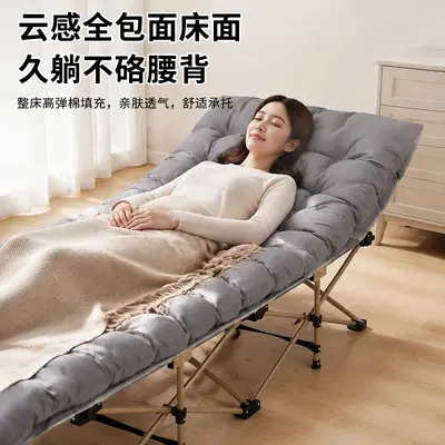 Portable Ten-Leg Folding Single Camp Bed for Office and Outdoor