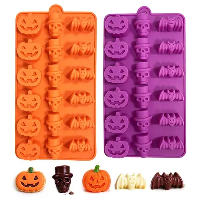 18-teiliges Halloween-Kürbis- und Totenkopf-Backformen-Set