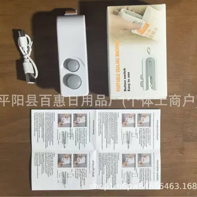 Mini portable heat sealer, rechargeable, 2-in-1 cutting and sealing - 7