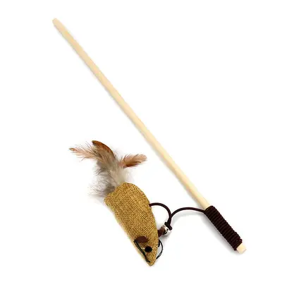 Cat Teaser Wand Toy Set, 7 Pieces with Feather Mice - 2