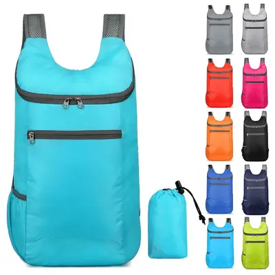 Dual Shoulder Backpack Outdoor Foldable Bag Lightweight Water-Resistant Travel Backpack Fitness Sports Rucksack Large Capacity Gift Dual Shoulder Backpack - 2