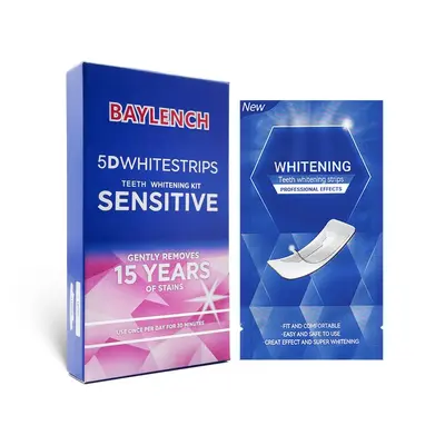 Teeth whitening dry strips, anti-slip technology, no residue formula