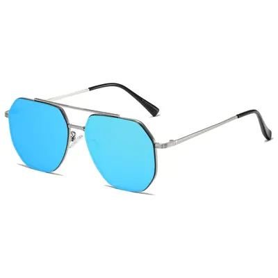 Nylon Polarized Pilot Sunglasses, Large Metal Frame, Toad Style - 8