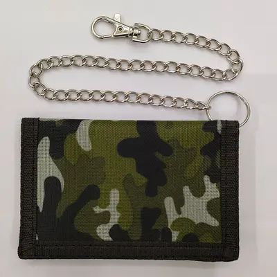Foldable Waterproof Men's Wallet with Chain and Anti-Theft Waist Pouch - 7