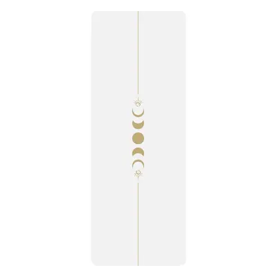 Thick Non-Slip Rubber PU Yoga Mat, Sweat-Absorbing, Sun and Moon Design - 8
