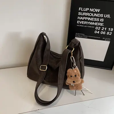 Large Capacity Women's Underarm Bag, Minimalist Single Shoulder Crossbody Bag - 9