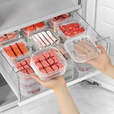 Refrigerator frozen meat compartment box freezer storage box food-grade special small vegetable crisper refrigerator storage box