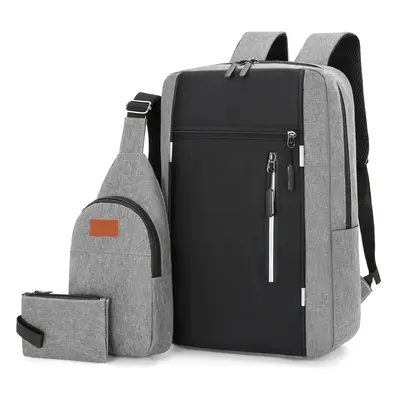 3-Piece Backpack Set with USB Charging, 16 Inch Laptop Compartment, Oxford Fabric - 7