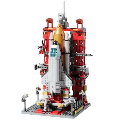 Lego Uyumlu Erkek Yapı Blokları, Uzay Mekiği Roket Model Seti - 5