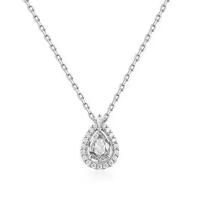 S999 sterling silver blue tears necklace with luxury water drop design - 7