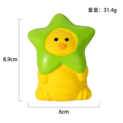 Latex Dog Toy Set, Squeaky, Bite-Resistant, Fruit and Animal Shapes - 11