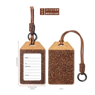 Kork-Reisepass-Tasche mit Kaffeesatz-Design - 7