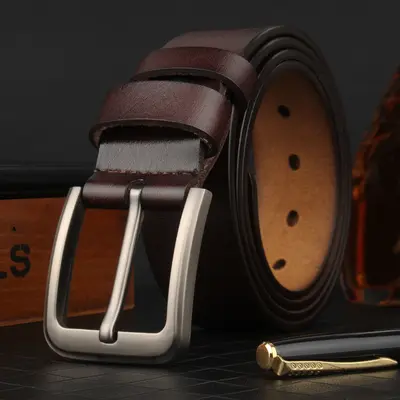 Men's genuine leather extended large size belt pure cowhide export model, specializing in the production of extended men's genuine leather belts - 8