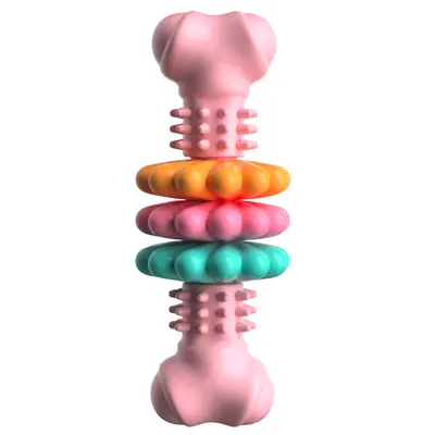 Dog Toy Set, TPR Bone-Shaped Durable Chew Toy - 8