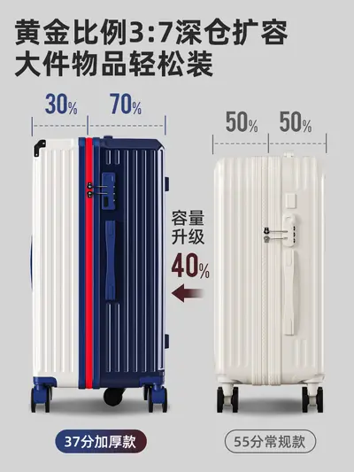 28-Inch Extra Large Trolley Suitcase with Combination Lock, 5 Wheels - 4