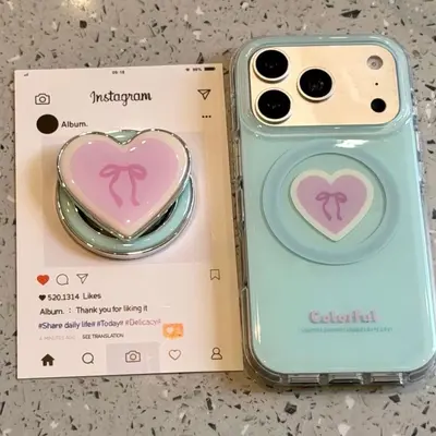 Samsung A57/A56 mintgruenes Herz magnetische Handyhuelle stoßfest