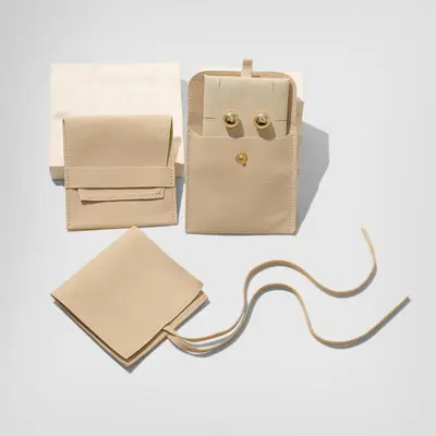 Ultra-suede Flocked Jewelry Bag Portable Travel Jewelry Pouch Premium Velvet Jewelry Storage Bag