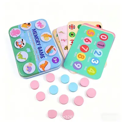 Children's Tin Box Memory Game, Logic and Brain Training Educational Toy