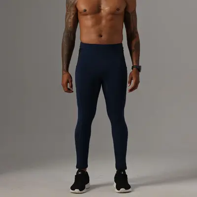 Men's High-Elastic Compression Pants for Marathon Running and Fitness